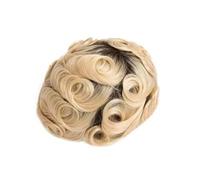 Toupee para Hombres Sistemas de cabello humano for hombre, peluquín encaje francés completo, prótesis capilar masculina transpirable, T4/613 Rubio