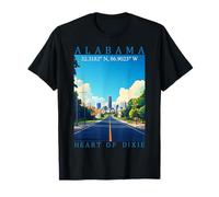 Tour Alabama Heart of Dixie Coordenadas GPS Viajes Arte Camiseta