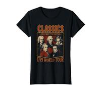 Tour de compositores clásicos, Parodia Divertida de música clásica Camiseta, Mujer, Negro, M