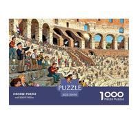 Tour de los Gladiadores en el Coliseo de Roma Puzzle De Madera Impermeable Puzzles De 1000 Piezas para Adultos Imposible Rompecabezas para Decoración del Hogar