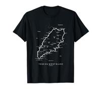 Tour du Mont Blanc Mapa de senderos Mont Blanc Senderismo Camiseta