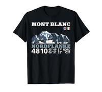Tour Du Mont Blanc Montblanc TMB Montblanc - Montañismo, Senderismo Montaña Camiseta, Hombre, Negro, XL