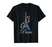 Tour Eiffel Paris Vacances France Camisa Souvenir Mujeres Camiseta