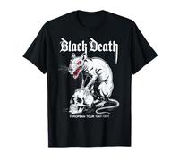 Tour Europeo de la Muerte Negra, Rata de la Plaga Historia Medieval Goth Camiseta
