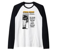 Tour Mundial Eterno Verano Helado Coco Surf Yoga Camiseta Manga Raglan