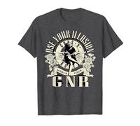 Tour Mundial Oficial de Guns N' Roses Illusion Camiseta, Hombre, Jaspeado Oscuro, 5XL