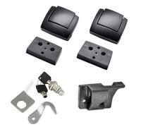 Tour Pack - Cerradura y llaves para cajuela con espaciadores y cierre de tapa para Harley Touring Classic Electra Glide Road Glide Road King CVO 1993-2013 2012 (negro)