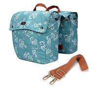 Tourbn TOURBON - Bolsa de Lona Impermeable para Asiento Trasero de Bicicleta, Doble Enrollable, Bolsa Trasera (patrón de Flores)