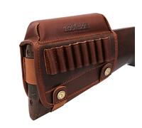 Tourbon - Cartuchera de caza de auténtica piel para rifle - mano derecha
