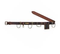 TOURBON - Funda ajustable de cuero genuino para herramientas para martillo y hacha, cinta métrica, para carpinteros al aire libre