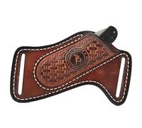 TOURBON Funda de Cuero para Cuchillo de Bolsillo para cinturón EDC Holster Penknife Tool Pouch Regalo Hecho a Mano para Hombres