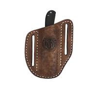 TOURBON Funda de Cuero para Navaja de Bolsillo para cinturón EDC Holster Penknife Tool Pouch Regalo Hecho a Mano