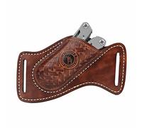 TOURBON - Soporte multiherramienta de cuero hecho a mano, organizador de cuchillos de bolsillo, linterna para cinturón