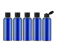 Toureal 100ML Botella de Viaje Flip-Cap (5 Piezas) Contenedor Vacío para Cosméticos con Embudo (Azul)