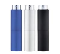 Toureal 20ml Atomizador Perfume (3 Piezas) Perfumador Dispensador, Botellas de Viaje, Spray Pulverizador Pequeño para Colonia (Negro, Azul, plata)