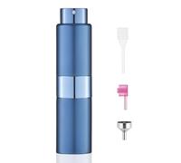 Toureal Aluminio 20ml Atomizador Perfume Recargable, Perfumador Dispensador de Viaje, Spray Pulverizador Pequeño para Colonia (Azul)