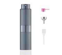 Toureal Aluminio 20ml Atomizador Perfume Recargable, Perfumador Dispensador de Viaje, Spray Pulverizador Pequeño para Colonia (Gris)