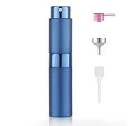 Toureal Aluminio 8ml Atomizador Perfume Recargable, Perfumador Dispensador de Viaje, Spray Pulverizador Pequeño para Colonia (Azul Mate)