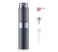 Toureal Aluminio 8ml Atomizador Perfume Recargable, Perfumador Dispensador de Viaje, Spray Pulverizador Pequeño para Colonia (Gris Profundo)