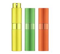 Toureal Atomizador Perfume Recargable 8ml - Miniatura Pulverizador Decants de Colonia - Vaporizador Perfume Recargable Portátil - Mini Spray Perfumero Dosificador Rellenable Amarillo Verde Naranja