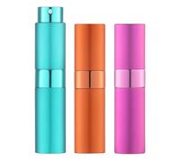 Toureal Atomizador Perfume Recargable 8ml - Miniatura Pulverizador Decants de Colonia - Vaporizador Perfume Recargable Portátil - Mini Spray Perfumero Dosificador Rellenable para Viaje 3PCS Rojo Rosa