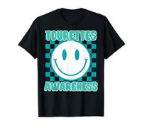 Tourette's Syndrome Teal Ribbon awareness support tics tee Camiseta