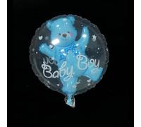 Tourima Its a Boy - Globos de helio para fiesta de bebé, diseño de oso transparente, globos de helio, bola en pelota, oso de peluche, globos azules, para fiestas de género, decoración de cumpleaños