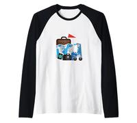 Tourist Spirit Day Costume Camera Pasaporte Guía turística Camiseta Manga Raglan