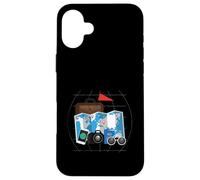 Tourist Spirit Day Costume Camera Pasaporte Guía turística Carcasa para iPhone 16 Plus