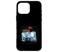 Tourist Spirit Day Costume Camera Pasaporte Guía turística Carcasa para iPhone 16 Pro Max