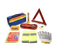 TourKing Kit de emergencia de asistencia en carretera, 9 piezas, herramienta de emergencia para coche, kit de seguridad para viajes europeos con cuerda de remolque, accesorio ideal para camiones, SUV