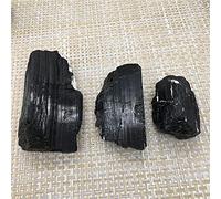 Tourmalina negra Piedra natural Cristal de cuarzo áspero piedras preciosas Reiki Healing Energy Curación de la piedra preciosa como colección de piedras de cristal-80-99g