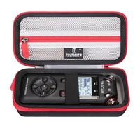 Tourmate Estuche rígido para grabadora de audio digital estéreo DR-05/DR-05X/DR-05XP/DR-07X - Caja de viaje para grabadora Xvive XV1-R (caja a la venta) (negro y rojo)