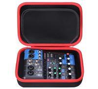 Tourmate Funda rígida de almacenamiento compatible con mezclador estéreo Yamaha MG06X MG06 de 6 entradas, bolsa protectora de transporte de carcasa rígida (solo caja) (negro y rojo)