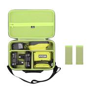 Tourmate PCL001B - Estuche rígido de almacenamiento para batería de compresor de alta presión Ryobi RPI18-0, estuche de viaje para Ryobi 18 V ONE+, PCL001B (caja para la venta) (negro y verde, M)