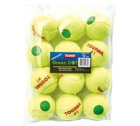 Tourna Green Dot Low Compression Tennis Balls 12 pack