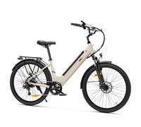 Touroll Bicicleta eléctrica, J1/J1 ST, Autonomía de 100km, Motor 45 NM, 15.6Ah Batería Desmontable, Bicicleta de montaña eléctrica (J2 ST-Blanco Marfil)