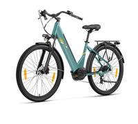 Touroll Bicicleta Eléctrica, Urbano 3,Freno hidráulico de Disco, E Bike con Motor Central 70 NM, batería Desmontable de 13 Ah, autonomía de 120 km (-Azule y Verde)