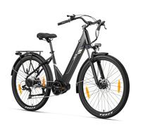 Touroll Bicicleta Eléctrica, Urbano 3,Freno hidráulico de Disco, E Bike con Motor Central 70 NM, batería Desmontable de 13 Ah, autonomía de 120 km (-Negro)