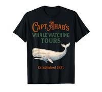 Tours de avistamiento de ballenas del capitán Ahab: parodia divertida del libro Moby Camiseta