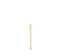 TOUS Alargador de Pulsera para Mujer con Baño de Oro 18 Kt sobre Plata de Primera Ley Basics, 14,5 de Largo, Colección Basics