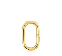 TOUS Anilla Grande para Mujer con Baño de Oro 18 Kt sobre Plata de Primera Ley, Colección Hold Oval