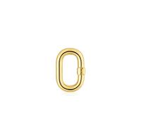 TOUS Anilla Pequeña para Mujer con Baño de Oro 18 Kt sobre Plata de Primera Ley, Colección Hold Oval