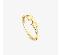 Tous - Anillo Abierto Con Baño De Oro 18 Kt Sobre Plata Y Estrellas Tous Motivos Talla 12