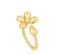 Tous - Anillo Abierto Con Baño De Oro De 18 Kt Sobre Plata Daisy Talla 17