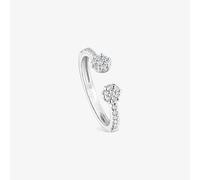 Tous - Anillo Abierto De Oro Blanco 9 Kt Y Diamantes Les Classiques Talla 11