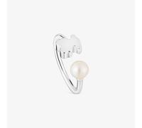 TOUS Anillo Abierto para Mujer de Plata de Primera Ley con Perla Cultivada, Talla 11-13, Colección Sweet Dolls