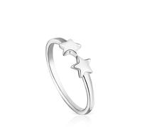 Tous - Anillo Abierto De Plata Y Estrellas Tous Motivos Talla 12