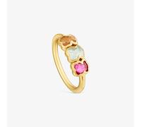 Tous - Anillo Con Baño De Oro 18 Kt Sobre Plata Y Gemas Creadas En Laboratorio Icon Color Lgg - Multi
