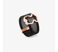Tous - Anillo De Acero Y Plata Vermeil Rosa Icon Mesh Talla 16